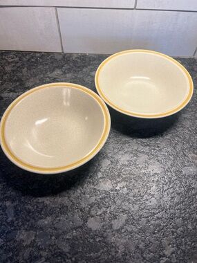 RETIRED Set of 2 HEARTHSIDE GARDEN FESTIVAL Soup bowls.